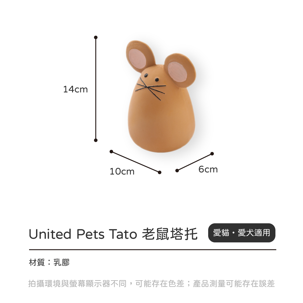 Happy Farm 是 United Pets 推出的一款農場動物造型的乳膠玩具，適合小型和中型犬以及貓咪使用。這款玩具配有哨子聲，引起寵物的遊戲興趣，可用肥皂水清洗，設計簡單實用，兼具趣味和美觀。